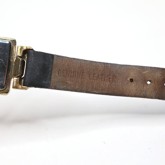 Disney Parks Mickey Mouse Analog Watch Art Deco Gold Black Leather Rhinestones - Picture 13 of 14